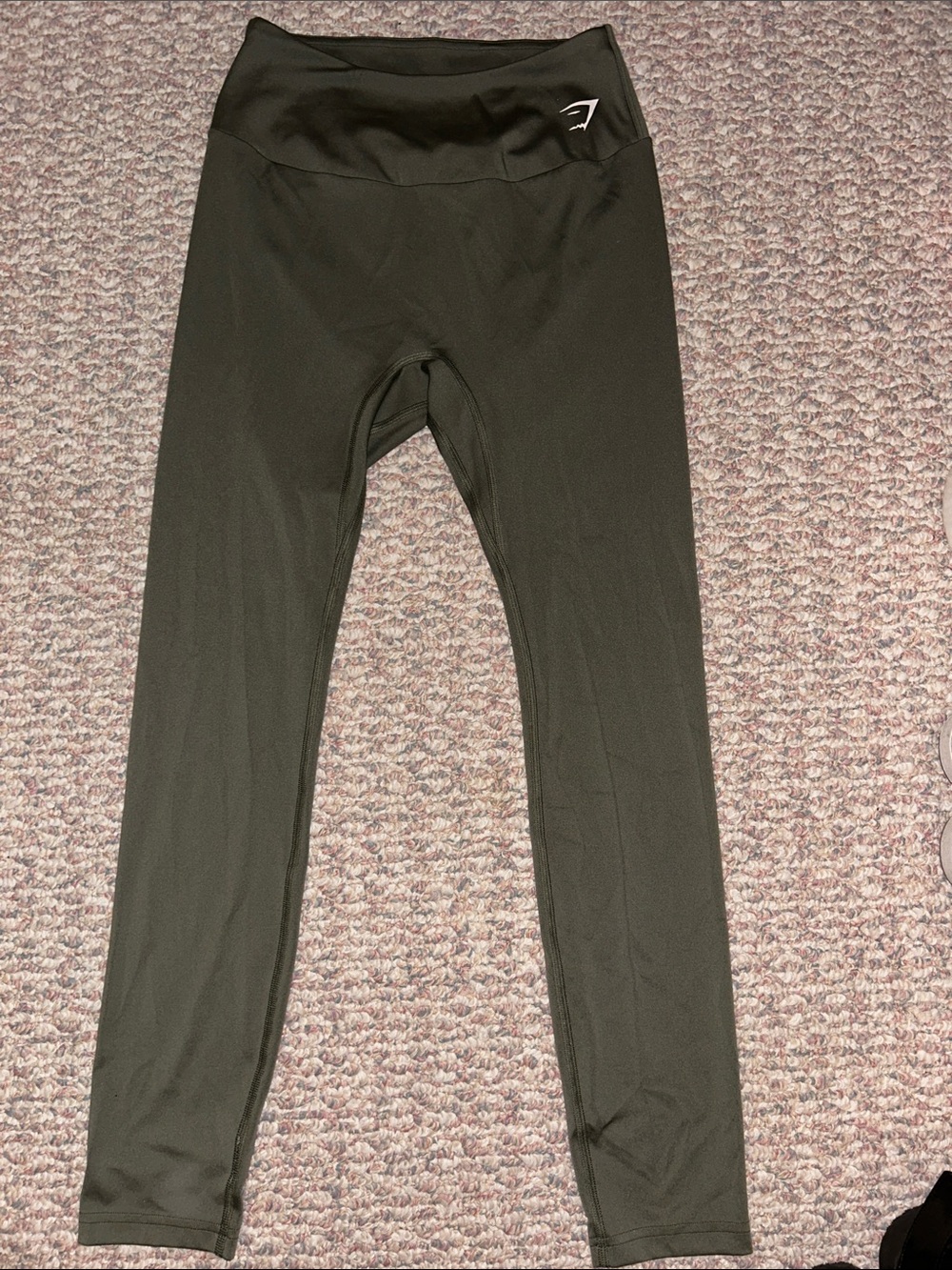 Gymshark Olive Leggings with Logo